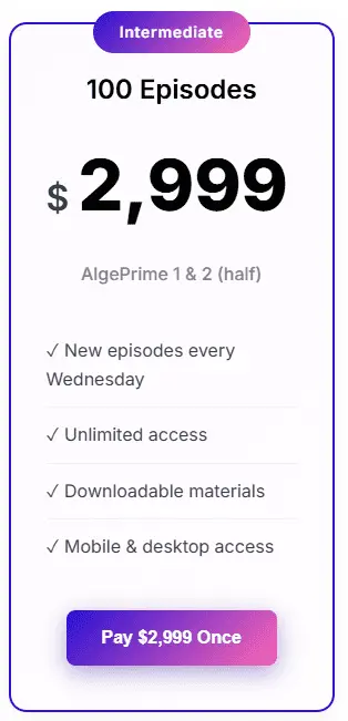 algeprime intermediate price